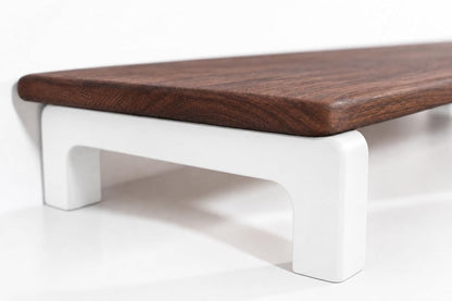 carpentray 80cm long wooden monitor stand riser with underneath keyboard storage, desktop organizer for computer and laptop