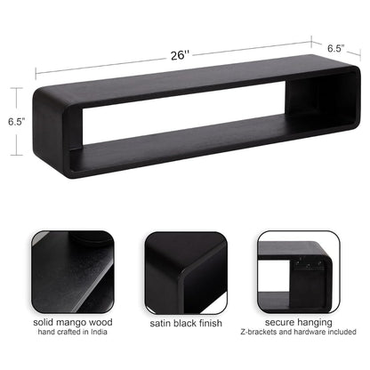 carpentray 26'' long wooden wall tv cabinet small