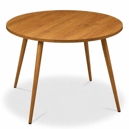 carpentray 28x28 inch round sheesham wood 4 seater dining table (brown)