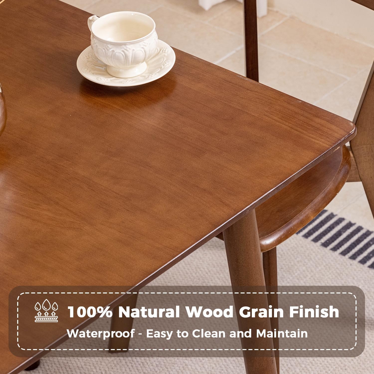 carpentray 29.5" solid wood dining table, modern small dining table