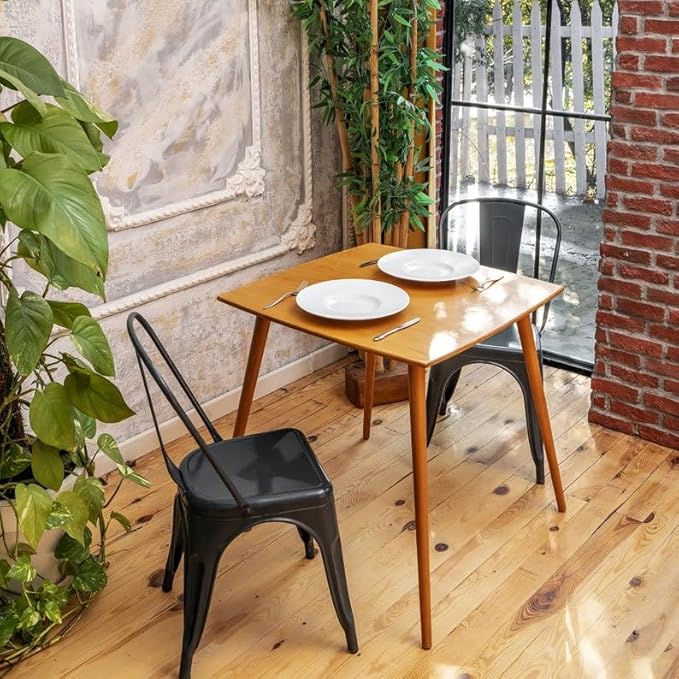 28x28 inch Square Sheesham Wood 4 Seater Dining Table