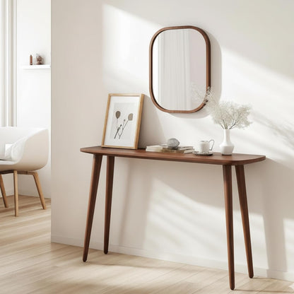 carpentray 100cm long wooden console table (brown)