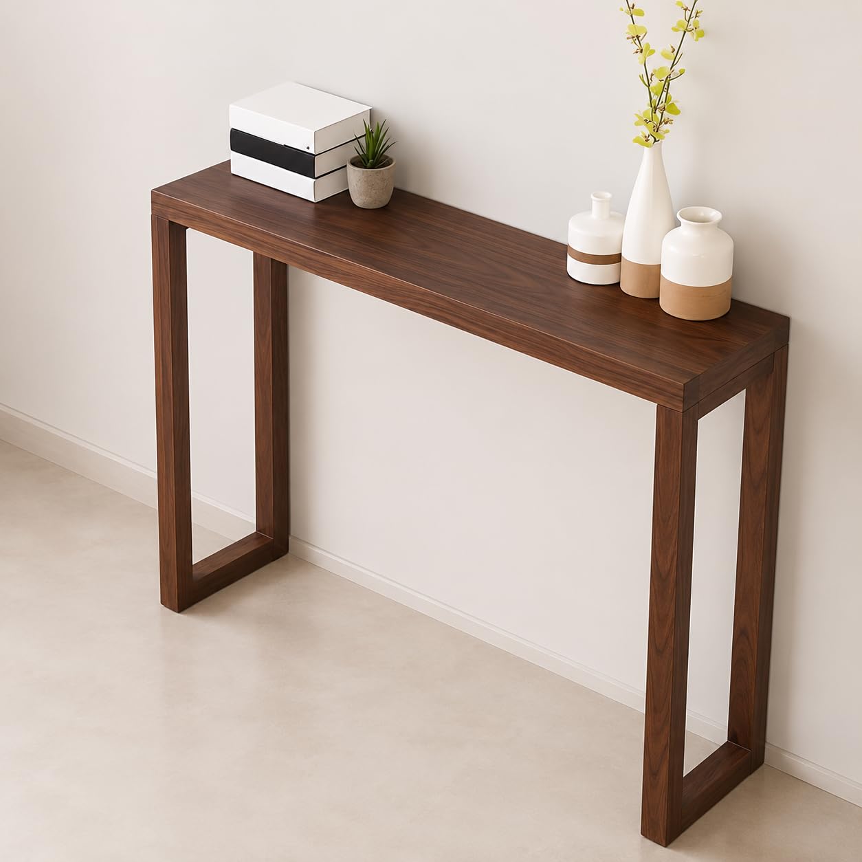 Carpentray Solid Sheesham Wood Console Table | Wooden Entryway Table for Hallway,