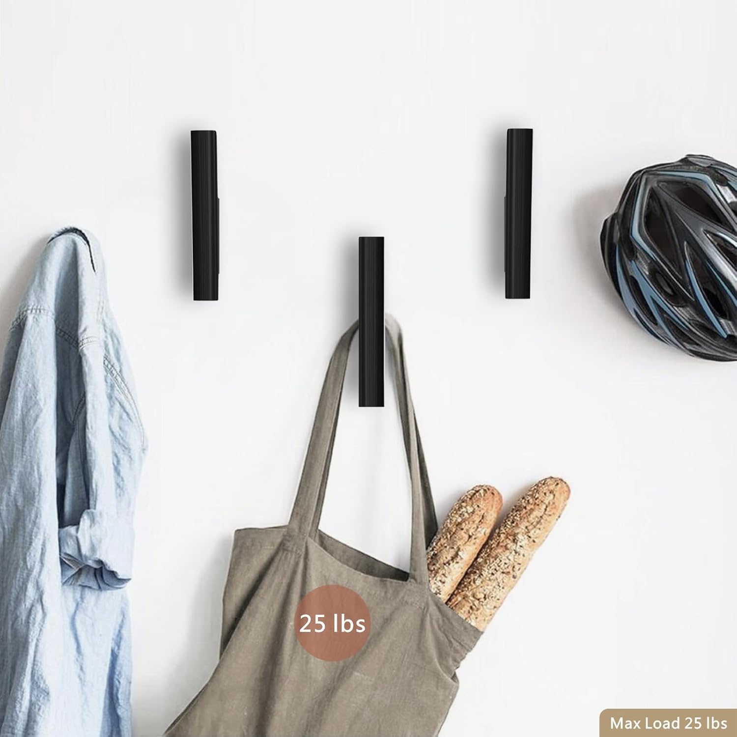 carpentray wooden wall hooks with four hooks