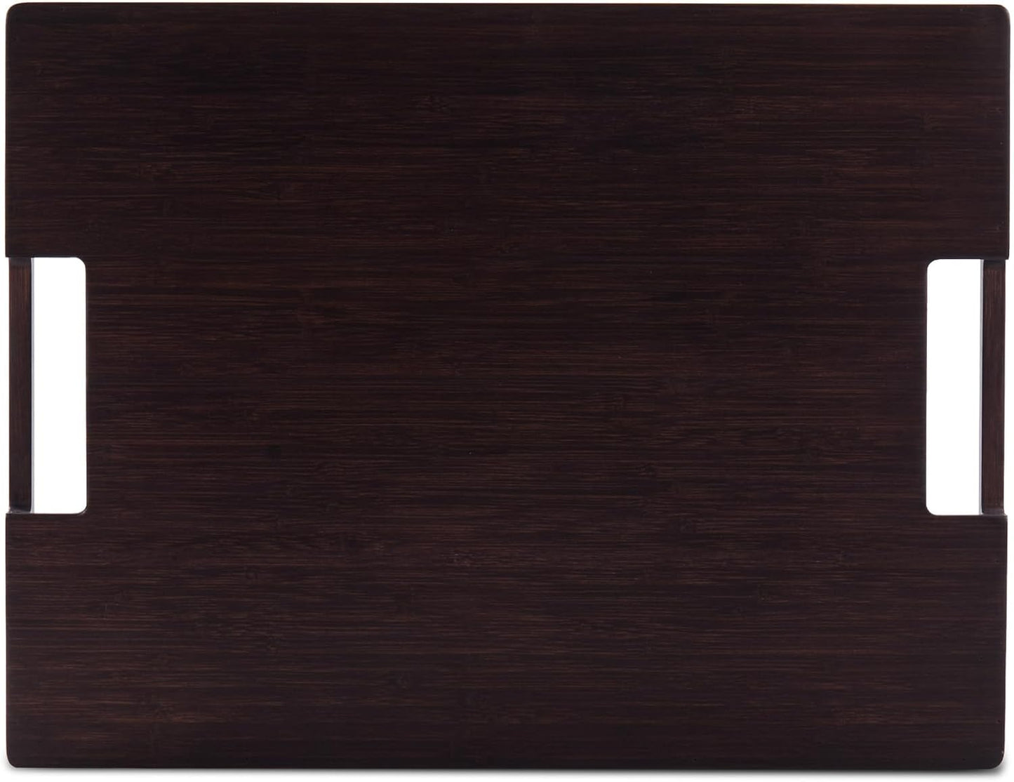 Carpentray Serving Tray 17" x 13", Innovative Anti-Slip Coating, Mahogany Bamboo Finish, Solid Bamboo Board, Decorative & Ottoman Tray