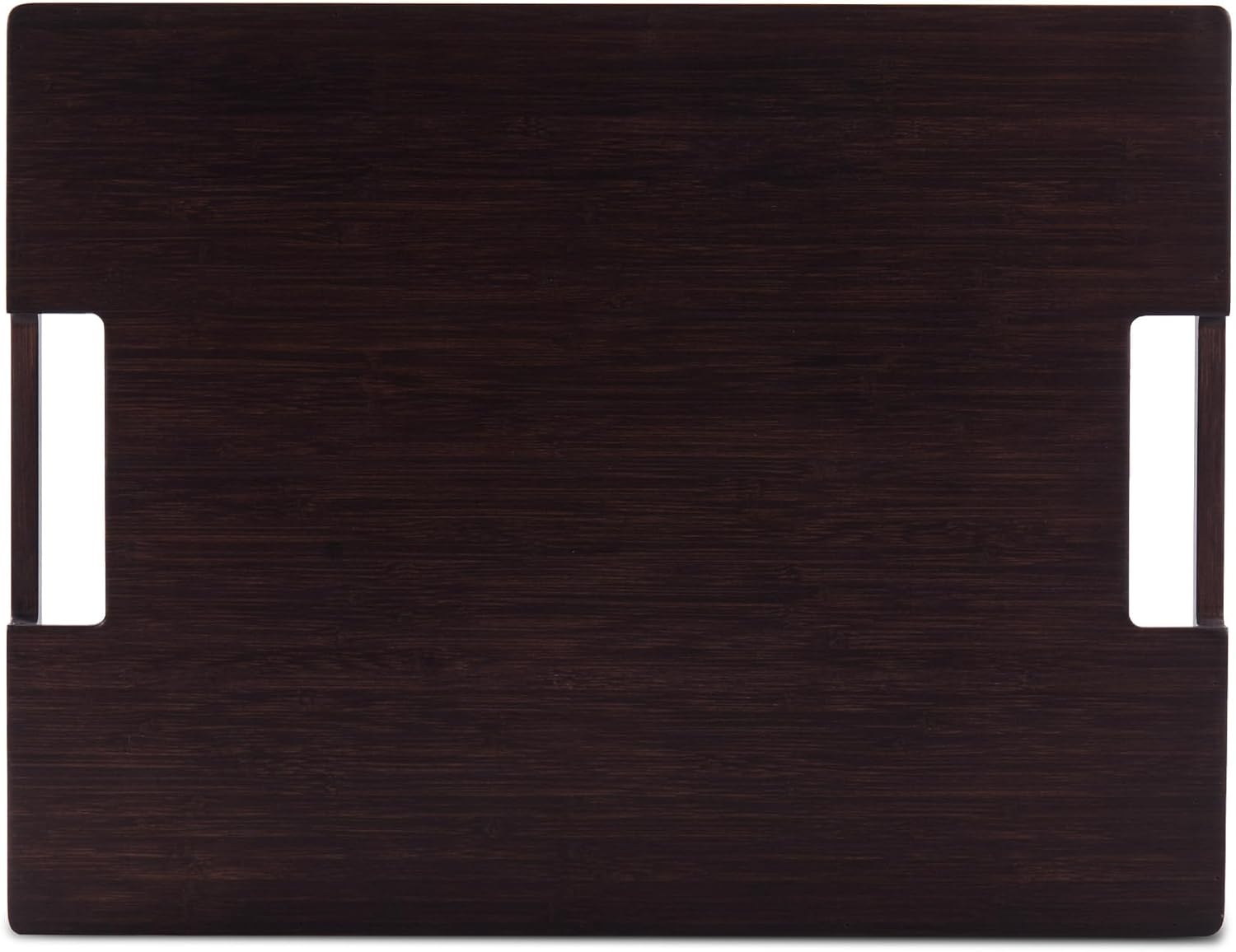 carpentray serving tray 17" x 13", innovative anti-slip coating, mahogany bamboo finish, solid bamboo board, decorative & ottoman tray
