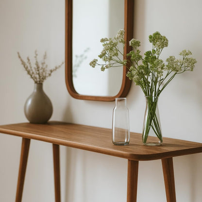 carpentray 100cm long wooden console table (brown)