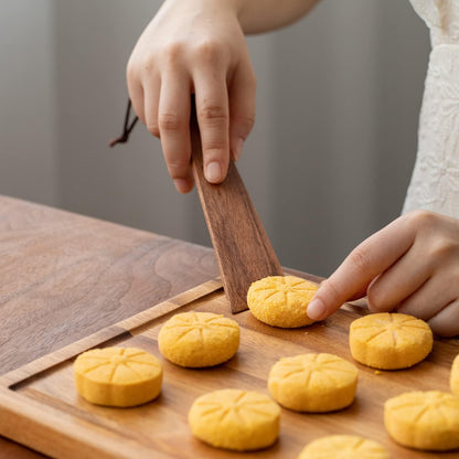 carpentray 2pcs 9.8" acacia wood spatula for cooking, small wood flipper, non-stick spatula
