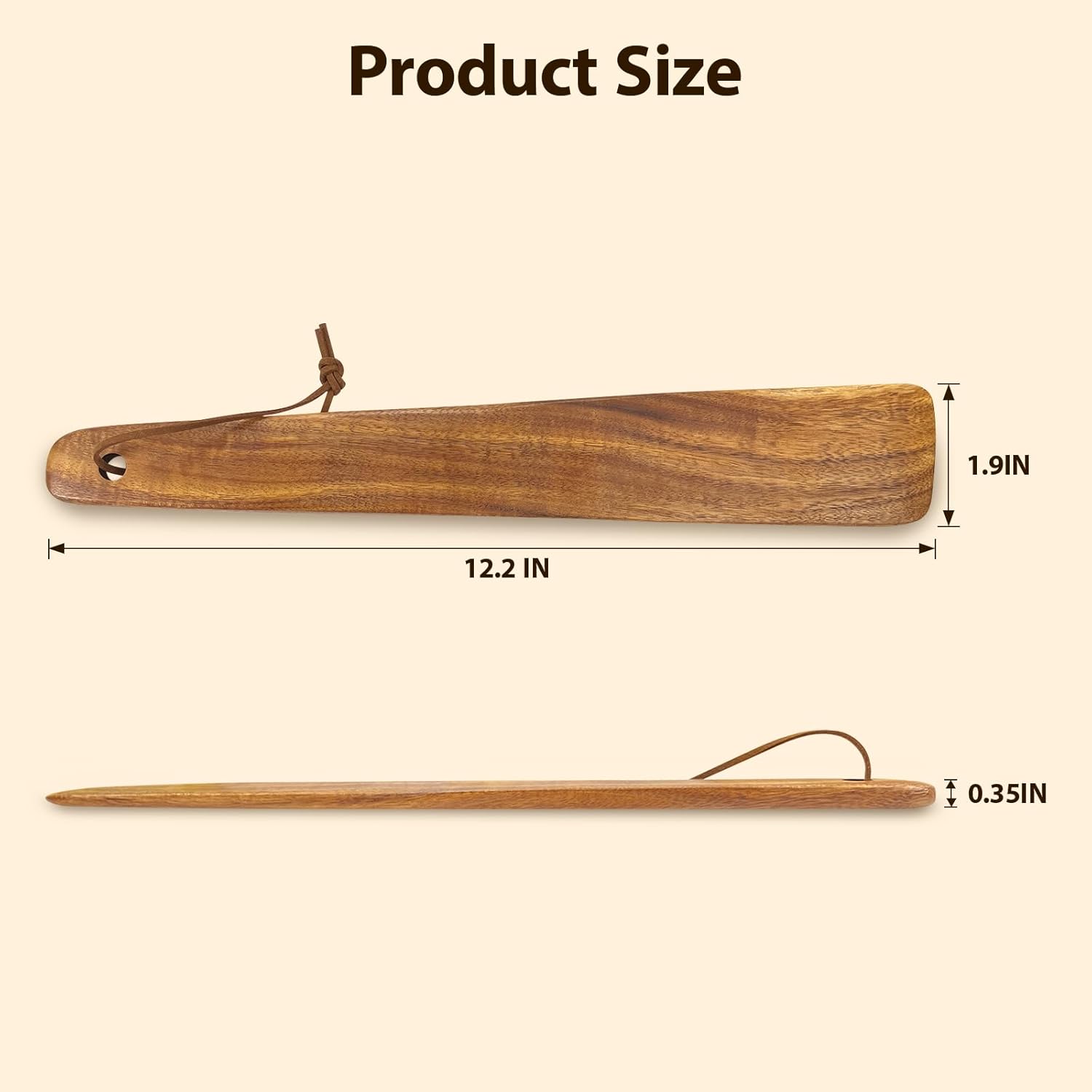 carpentray set of 2 teak wood spatula for cooking,12.2 inch flat wooden spatula