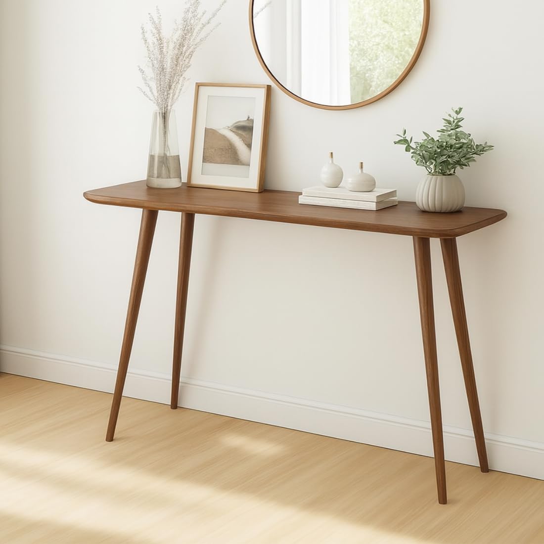 carpentray 100cm long wooden console table (brown)