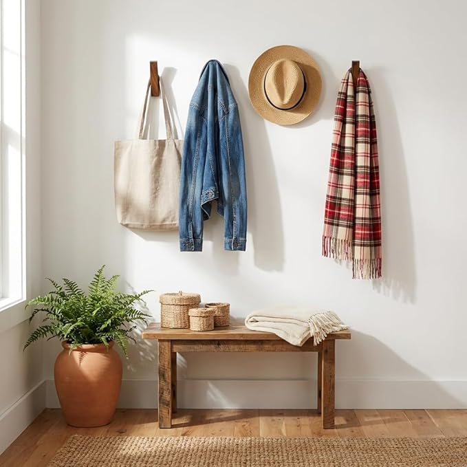 Carpentray Wooden Wall Hooks With 4 Hooks