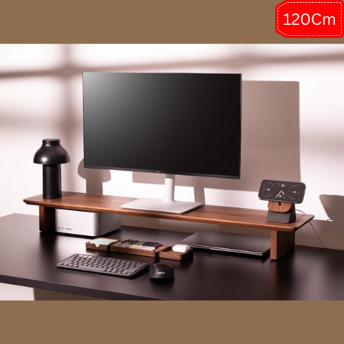 Carpentray 120Cm long Wooden Monitor Riser (Brown)