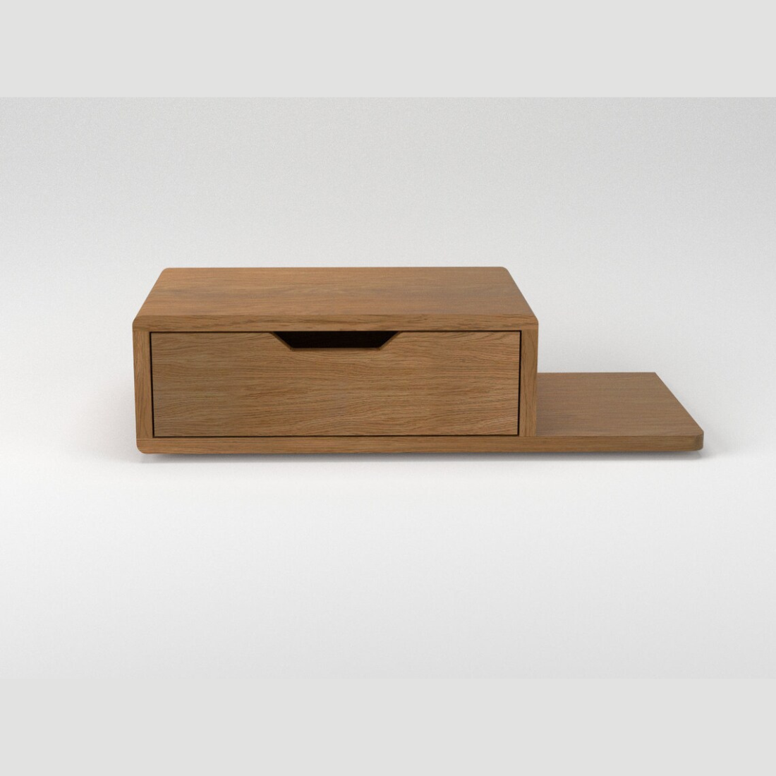 Carpentray Wooden Wall Bedside Table With Drawer