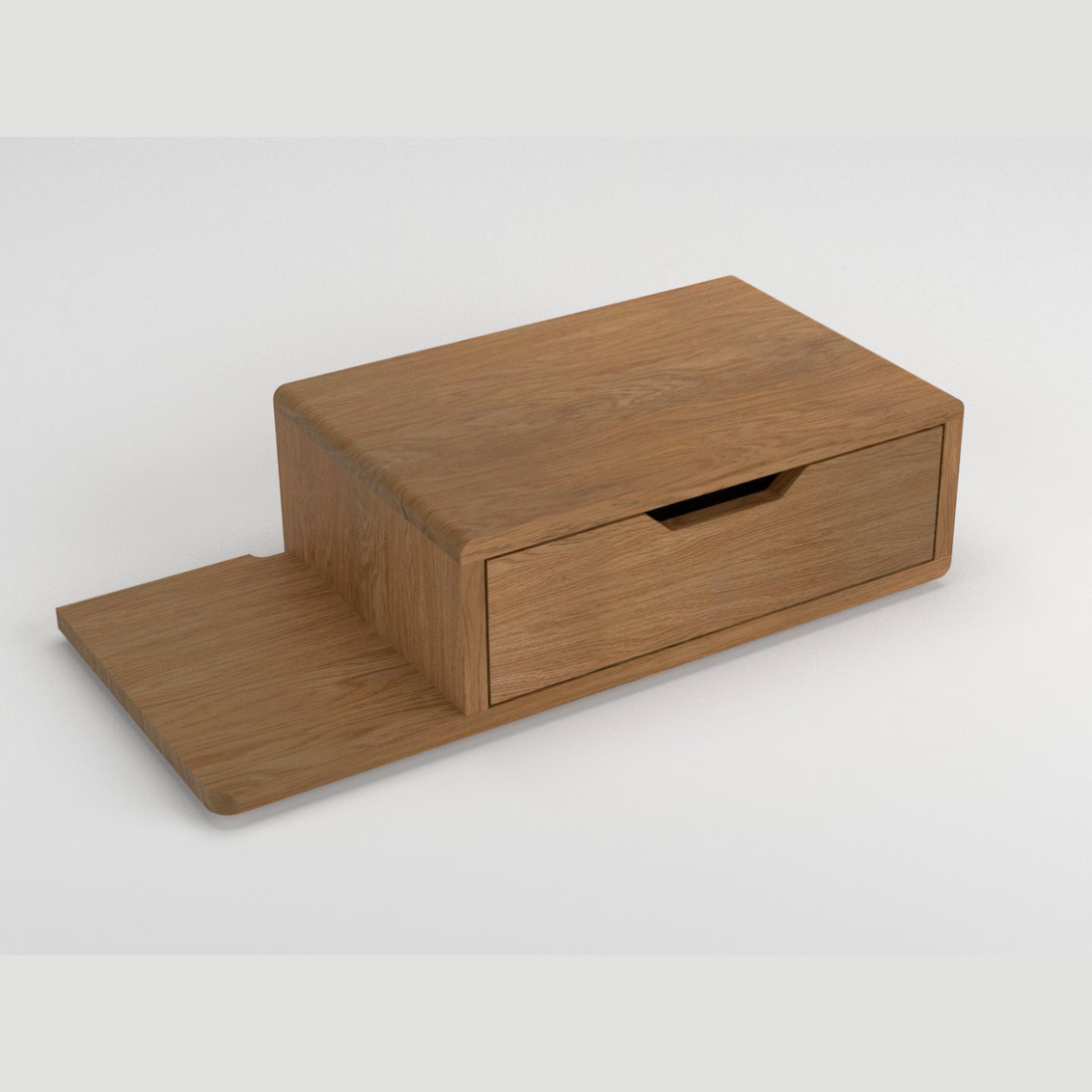 Carpentray Wooden Wall Bedside Table With Drawer