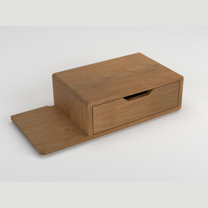 carpentray wooden wall bedside table with drawer