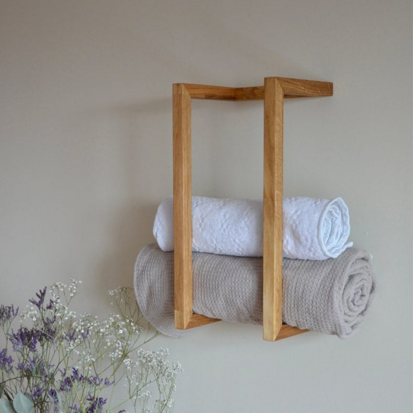 Carpentray Bathroom Towel Hanger Holder