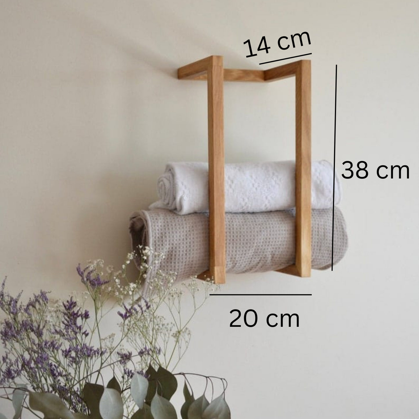 Carpentray Bathroom Towel Hanger Holder