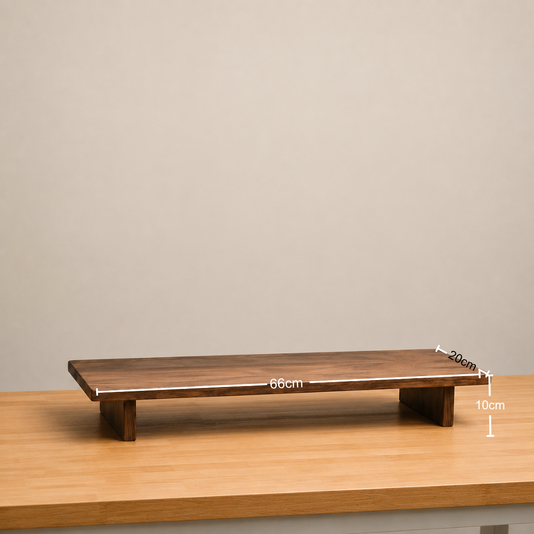 Carpentray 66cm Long Wooden Monitor Stand