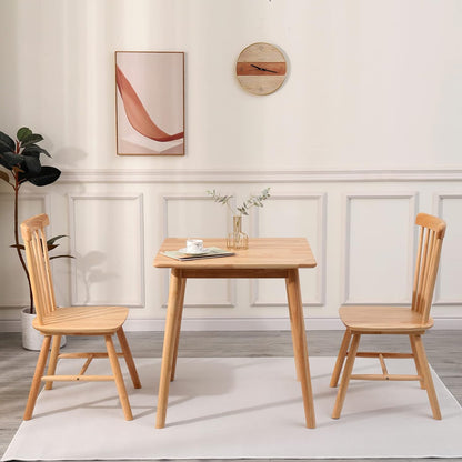 carpentray 32" small dining table square for 2, kitchen dinner table rustic space-saving dining table mid century modern table