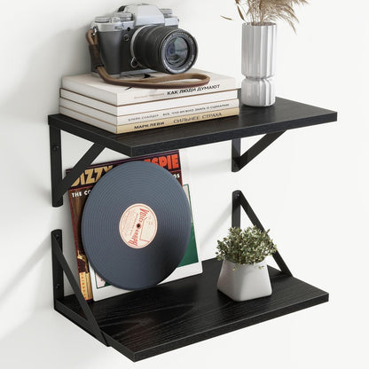 6x8 inch floating shelves | 8 inch deep black