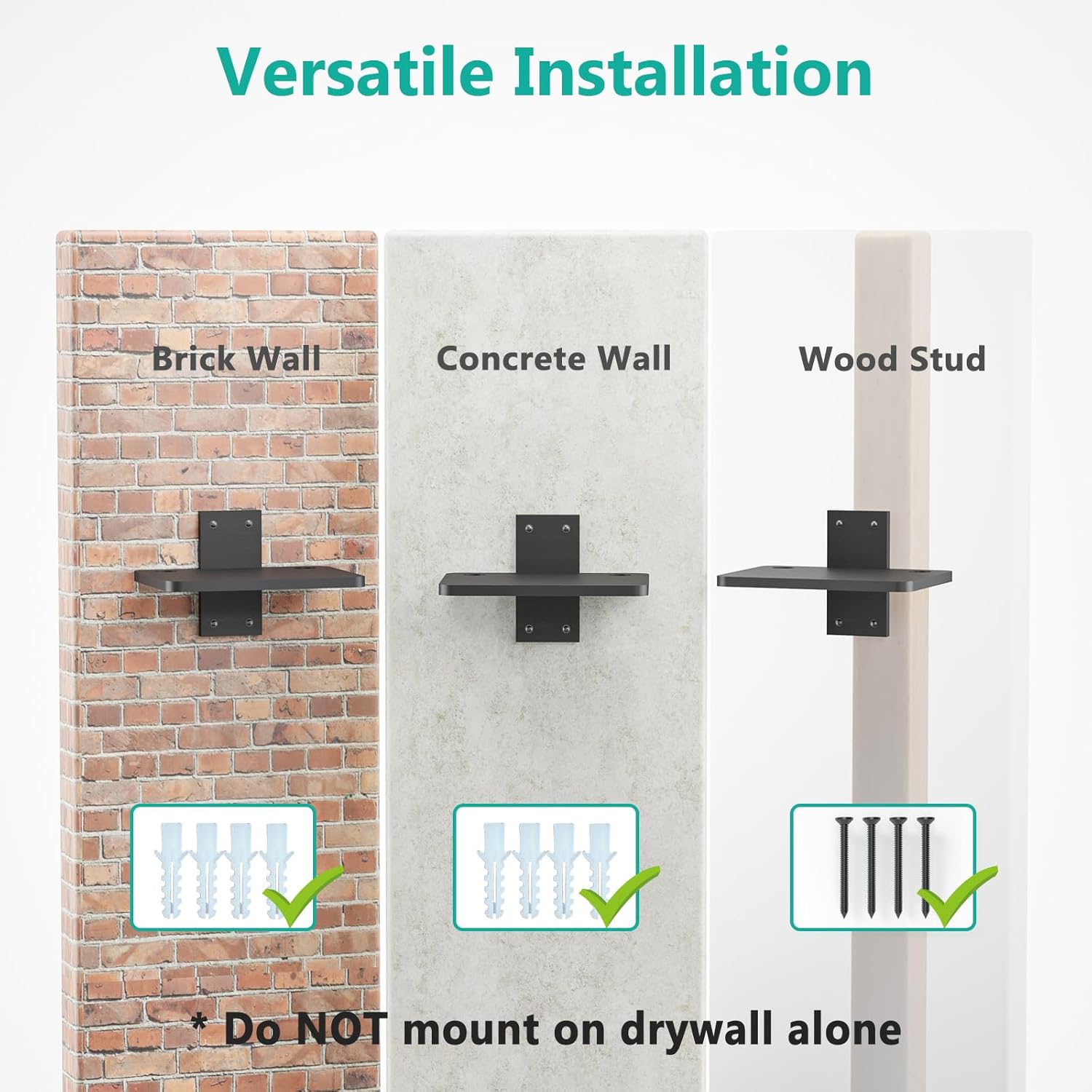 carpentray wooden floating projector stand (black)