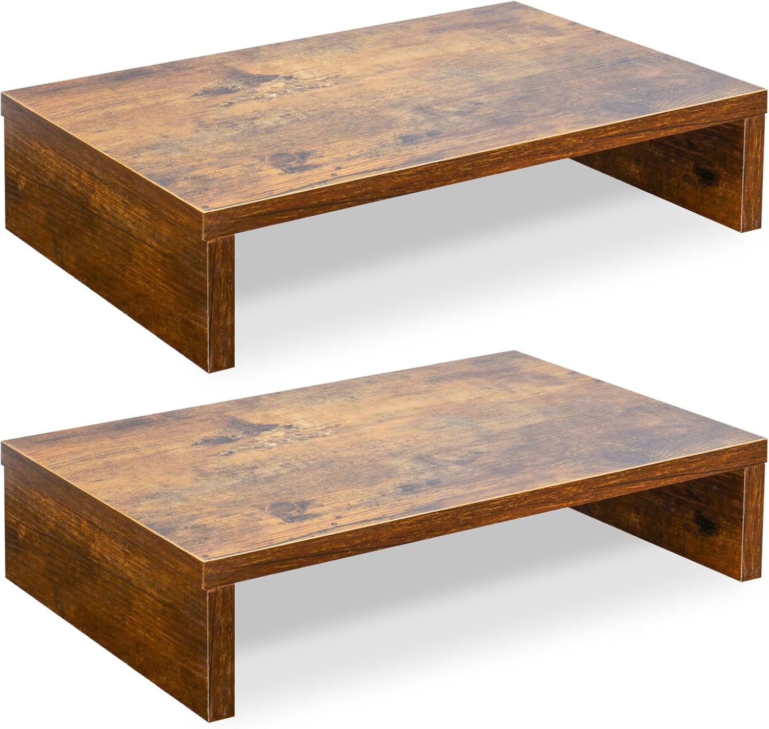 carpentray 2pcs wooden monitor riser (brown)