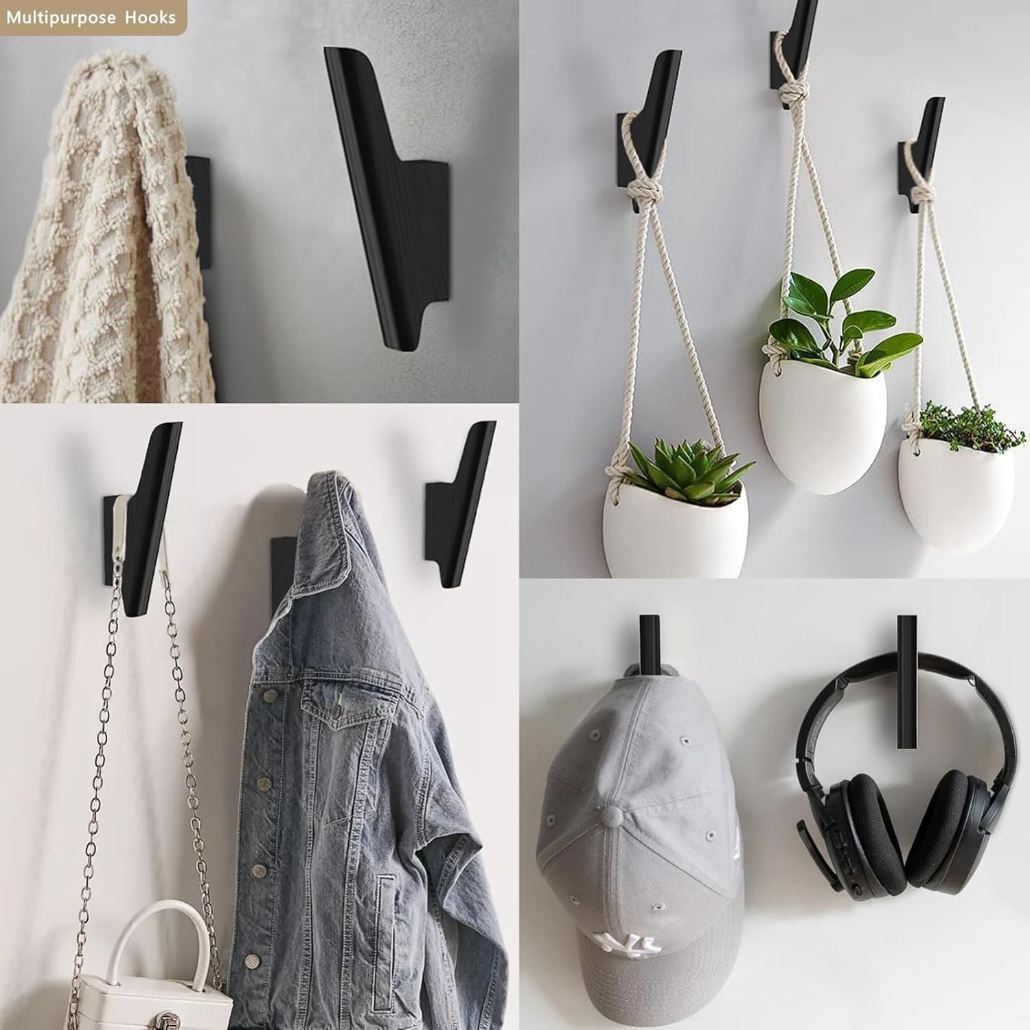 carpentray wooden wall hooks with four hooks