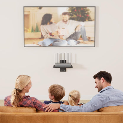 carpentray wooden floating projector stand (black)