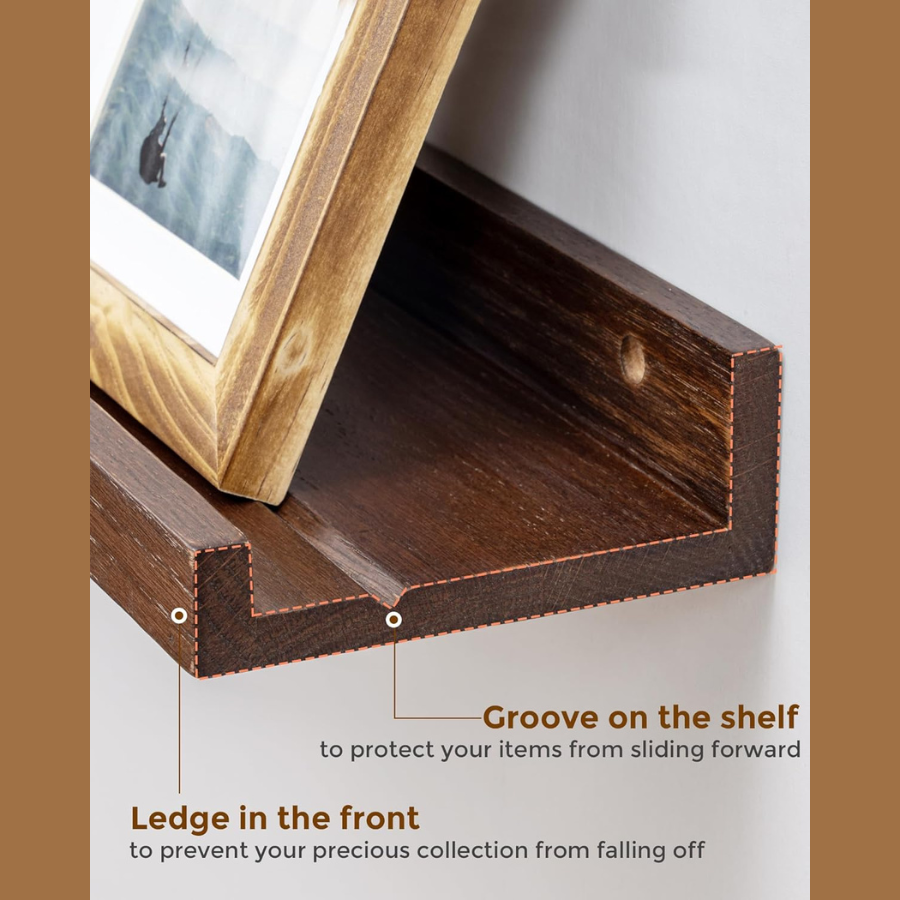 carpentray 36 inch floating shelves set of 2