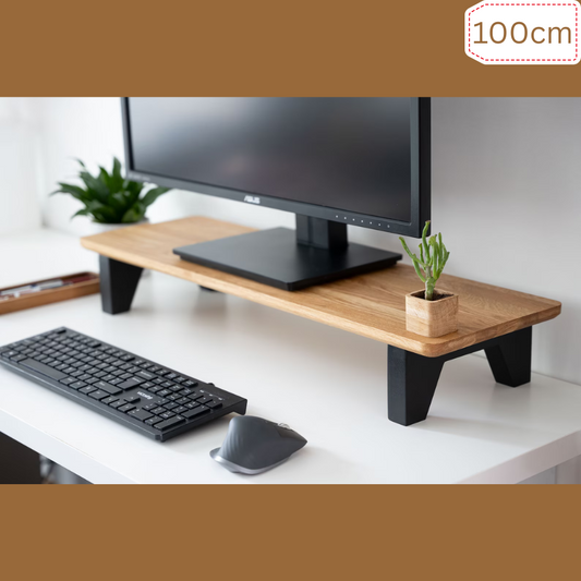 Carpentray 100cm Long Wooden Monitor Riser