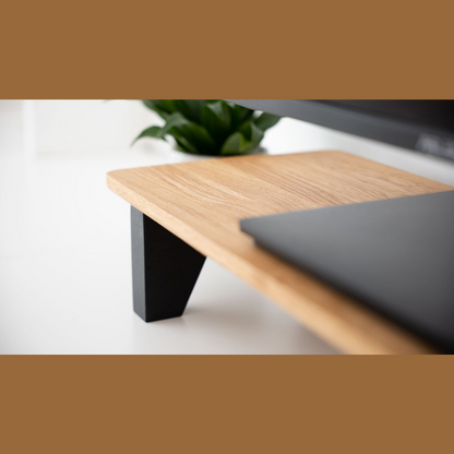carpentray 100cm long wooden monitor riser