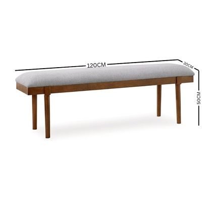 carpentray 120cm long wooden bench