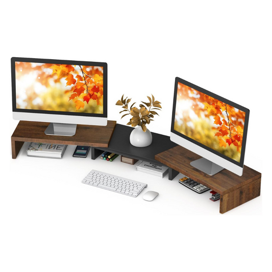 Carpentray Dual Monitor Stand Riser, Computer Monitor Stands