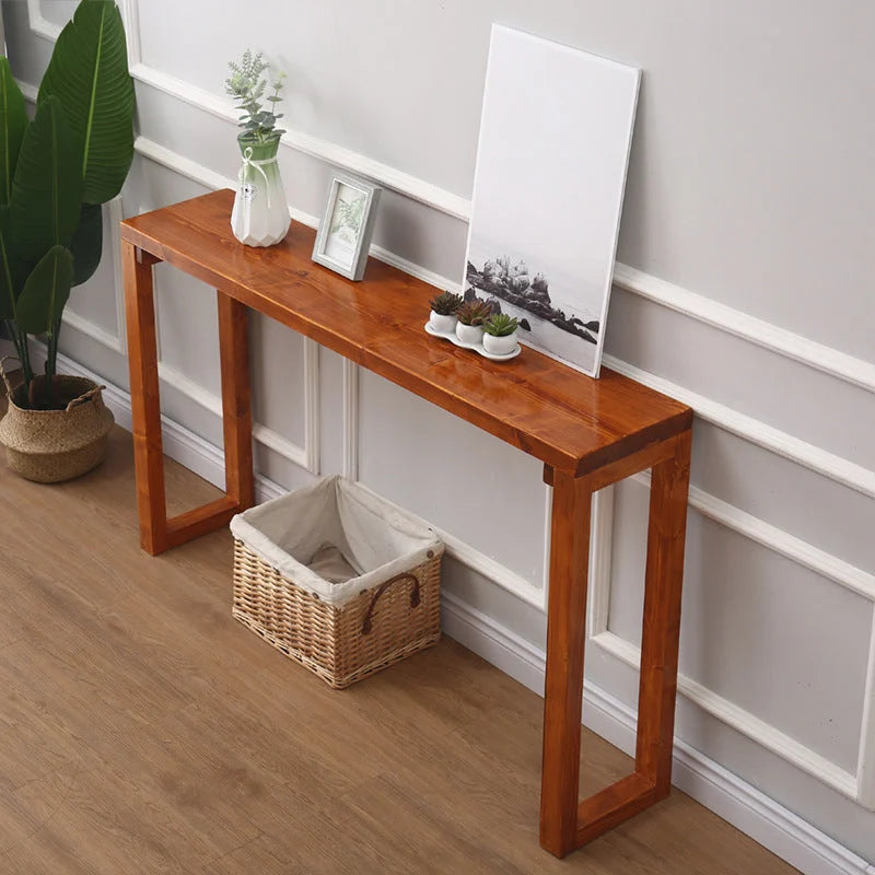 Carpentray Wooden Entryway Console Table Brown