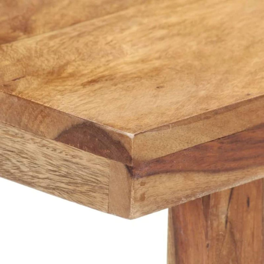 carpentray 100cm long sheesham wood console tables for living room entrance hallway entryway table wooden furniture for home (teak finish)