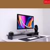 Carpentray 130Cm Wooden Monitor Stand with Storage Organizer for Desk (Black)Carpentray Home