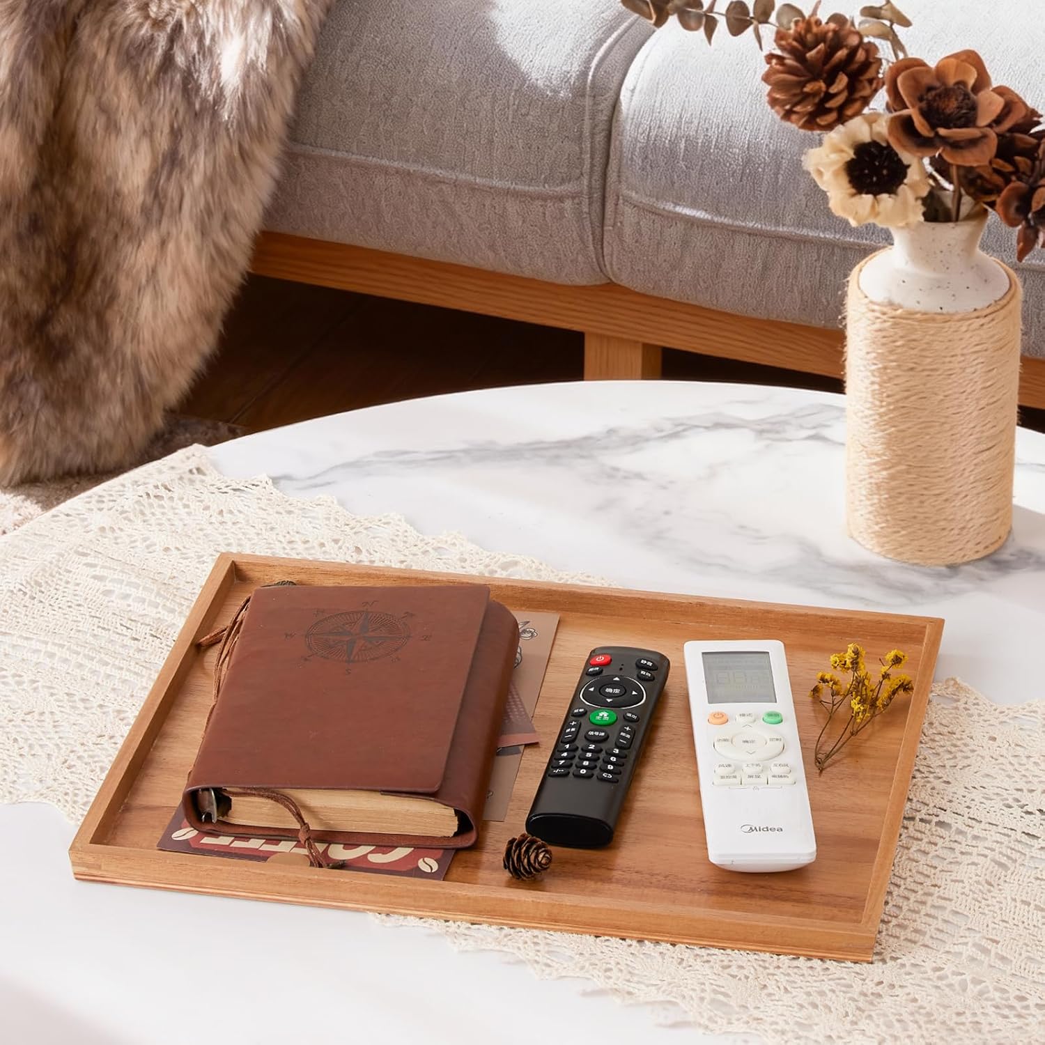 carpentray sheesham wood serving tray: rectangular wooden tray