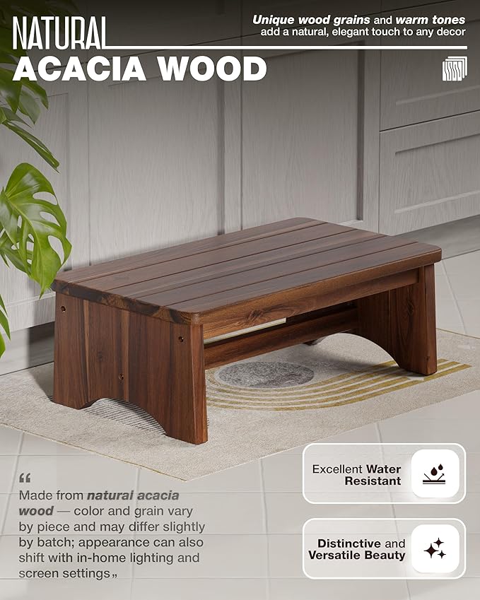 carpentray wooden step stool, heavy duty one step stool
