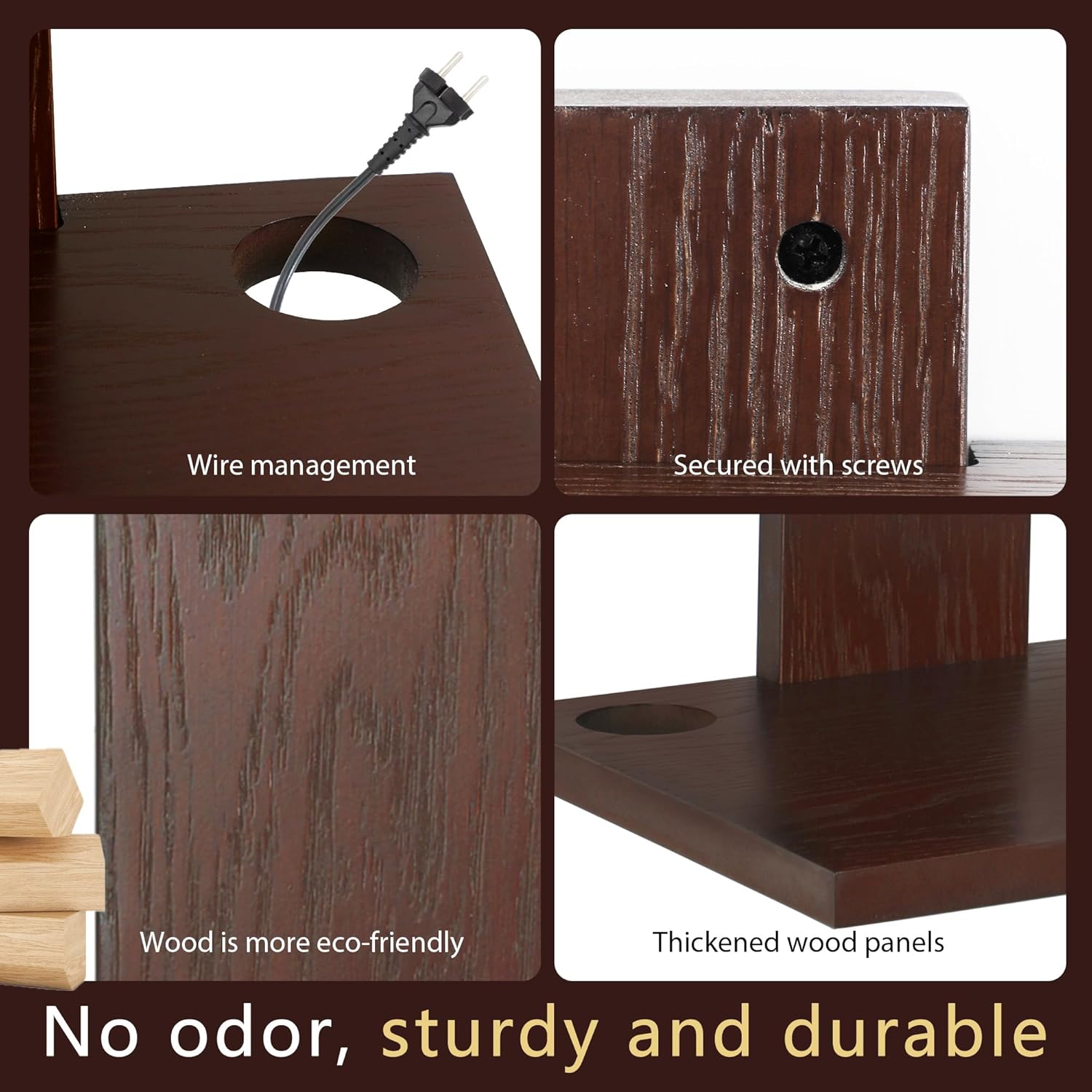 carpentray floating projector wall mount tv shelf (brown)