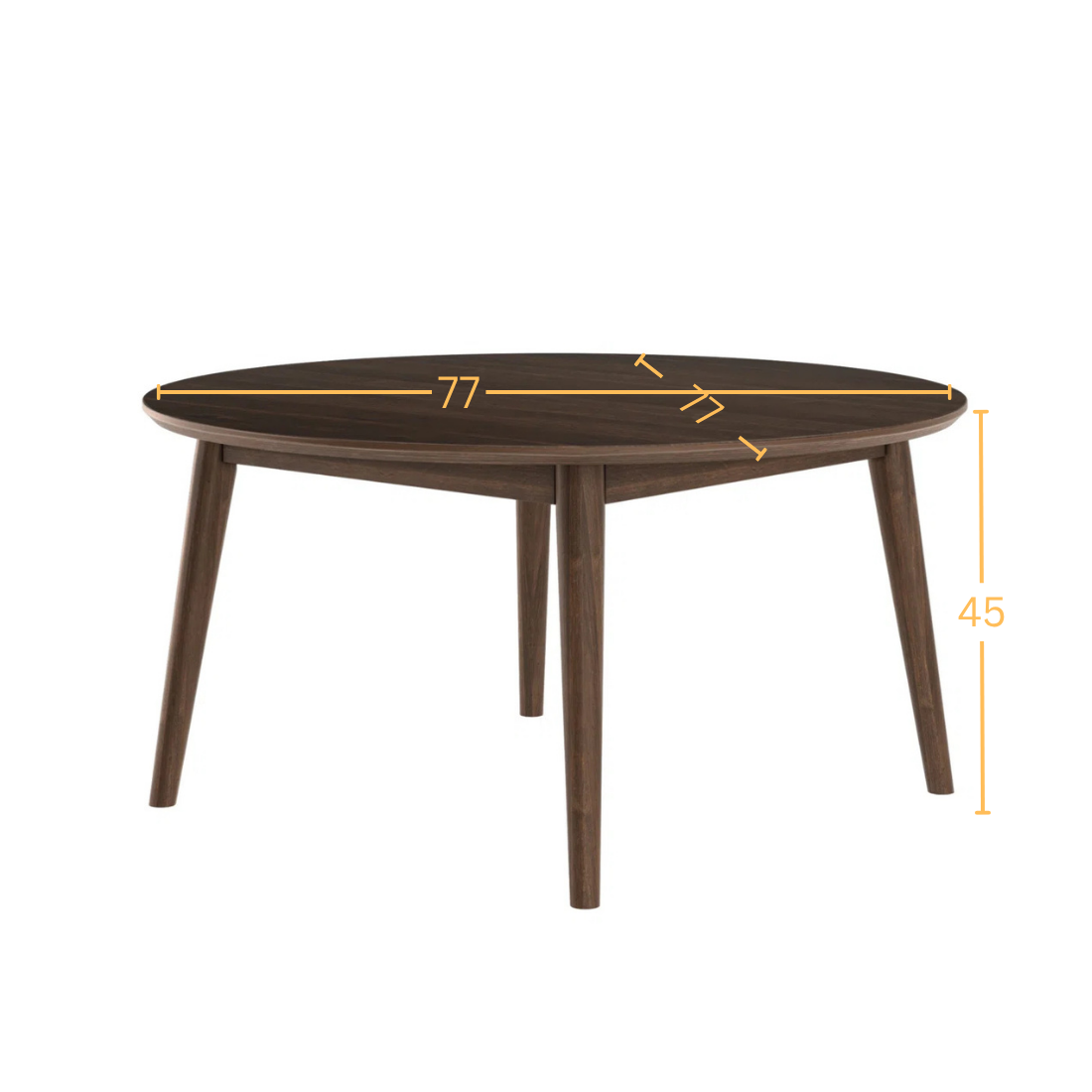 Carpentray 30x30 Inch Round walnut Coffee Table