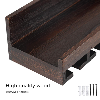 carpentray set of 1 wall-mounted wood wine rack 10 bottles wine storage rack