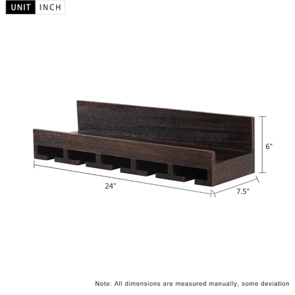 carpentray set of 1 wall-mounted wood wine rack 10 bottles wine storage rack