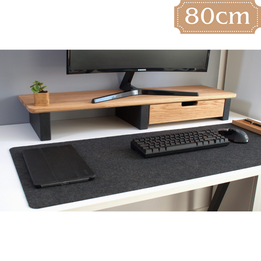 Carpentray 80Cm Long Wooden Monitor riser With 1 Big Drawer