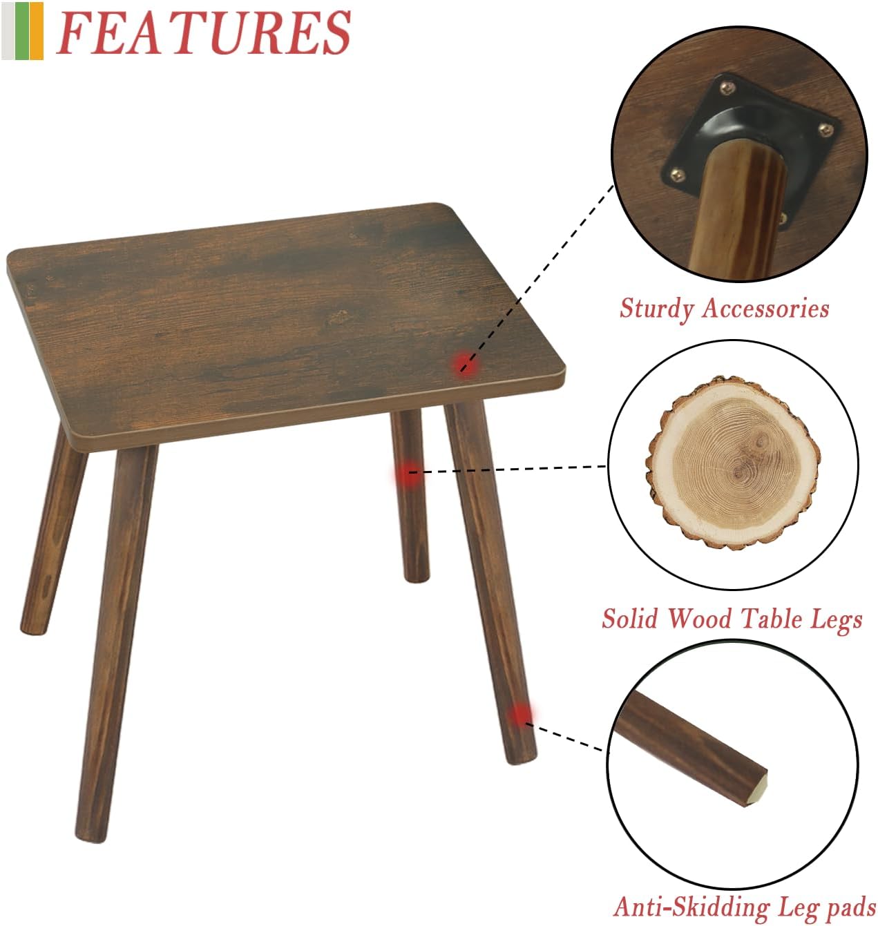 carpentray wooden side table for home decor