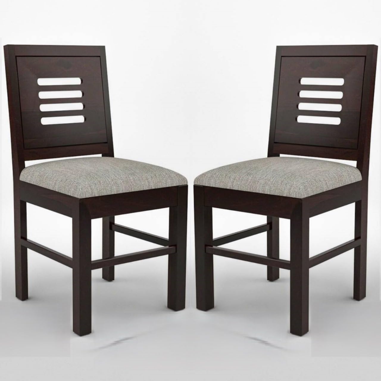 carpentray furniture sheesham wooden 2 dining chair soft cusion set of 2 for living room