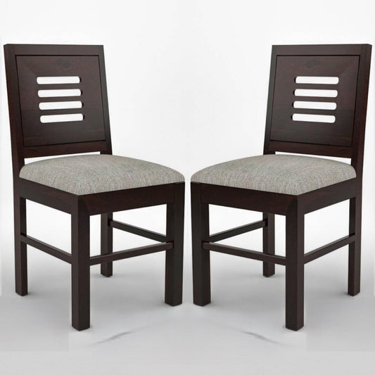 Carpentray Furniture Sheesham Wooden 2 Dining Chair Soft Cusion Set of 2 for Living Room