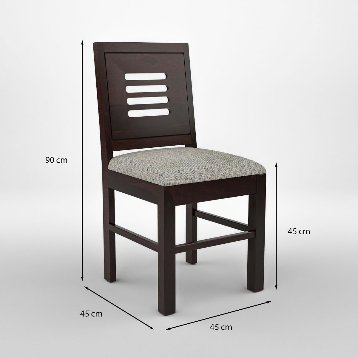 carpentray furniture sheesham wooden 2 dining chair soft cusion set of 2 for living room