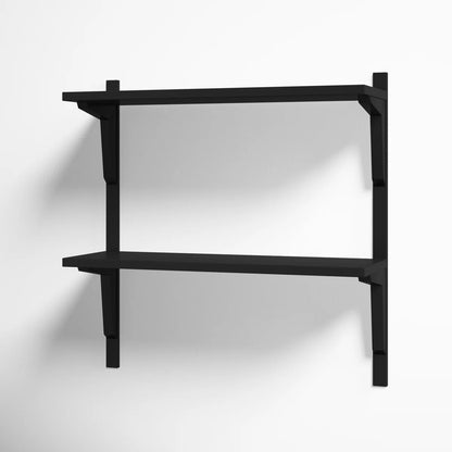 2 piece poplar tiered shelf boxy wooden wall shelf, home decor items wall mounted book shelf