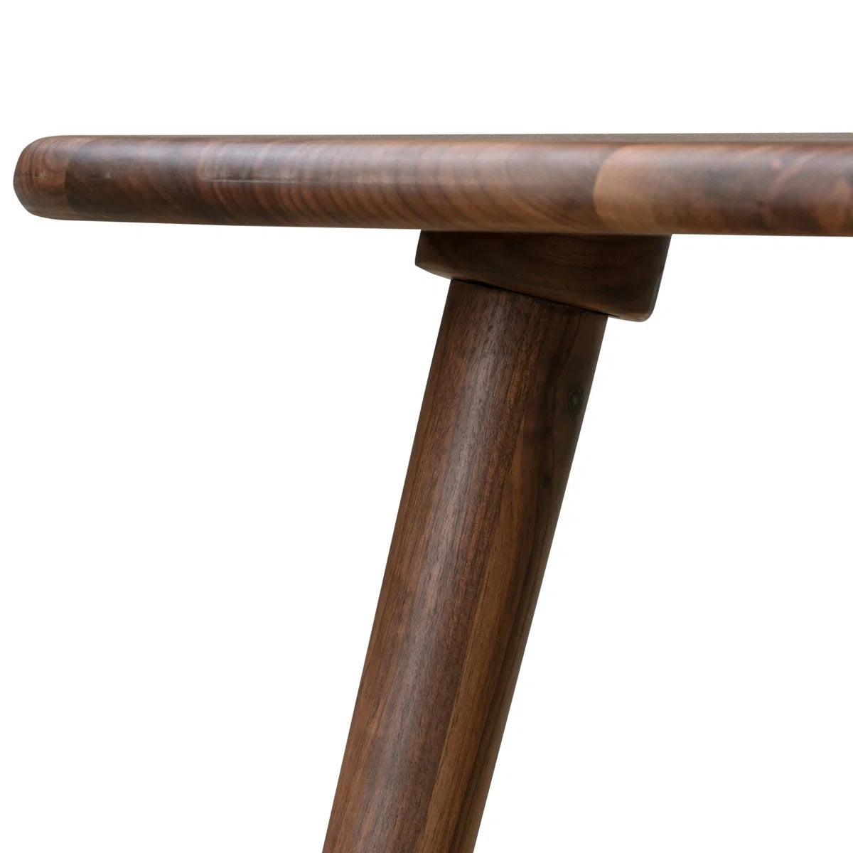 Carpentray Wooden Triangle Shape Coffee Table Premium Walnut Finish