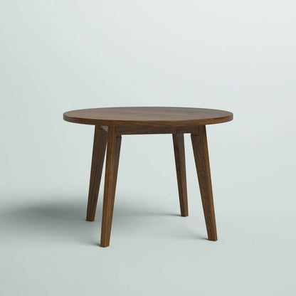 carpentray 24x24 inch round walnut coffee table